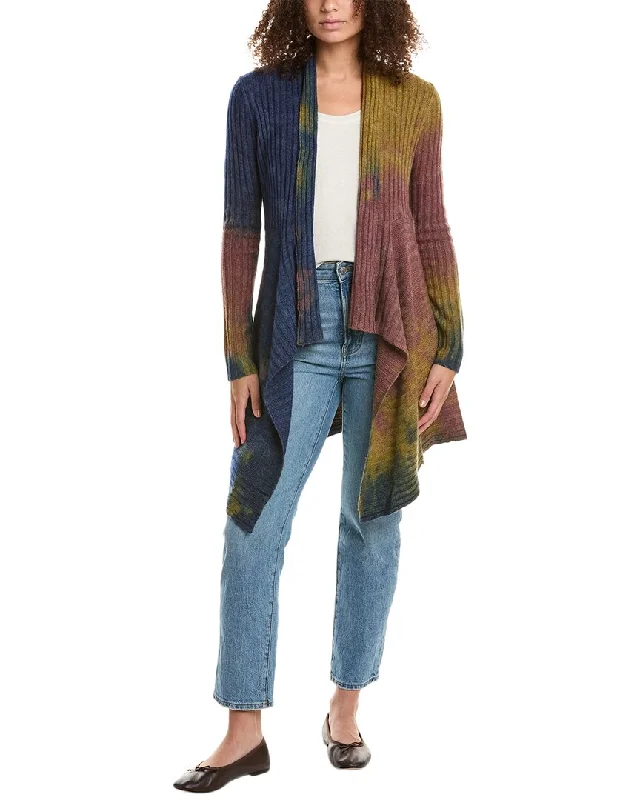 Autumn Cashmere Tie Dye Draped Cashmere & Wool-Blend Cardigan