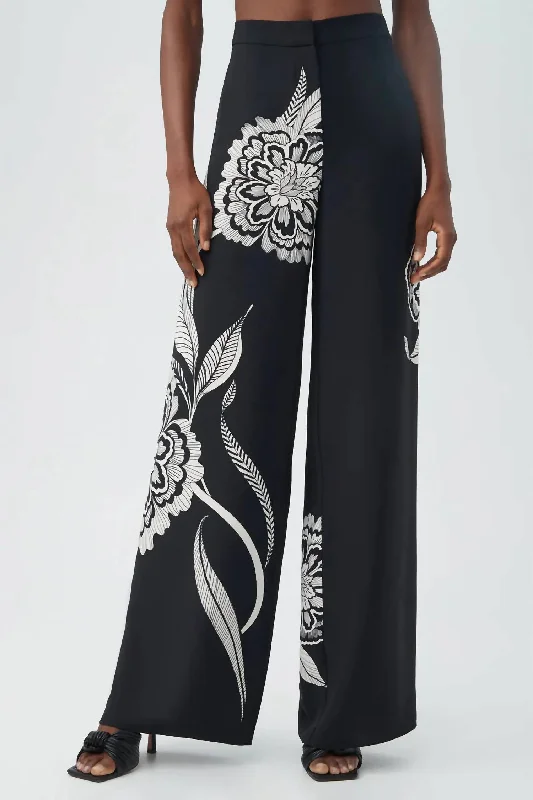 Sports Cool Verity 2 Wide Leg Pants In Black Savanna Sand