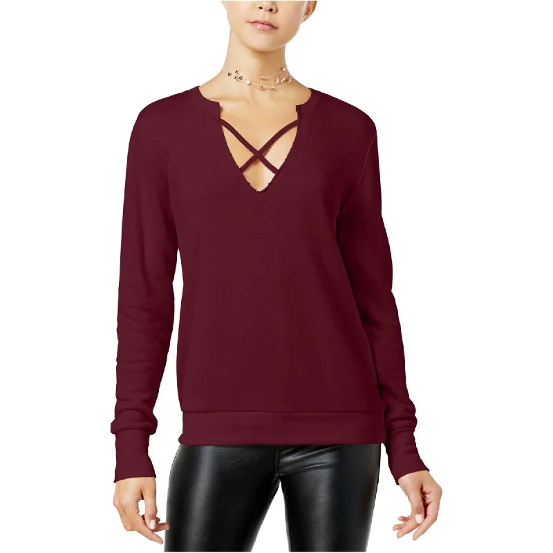 Lively And Youthful Almost Famous Womens Strappy Front Sweatshirt