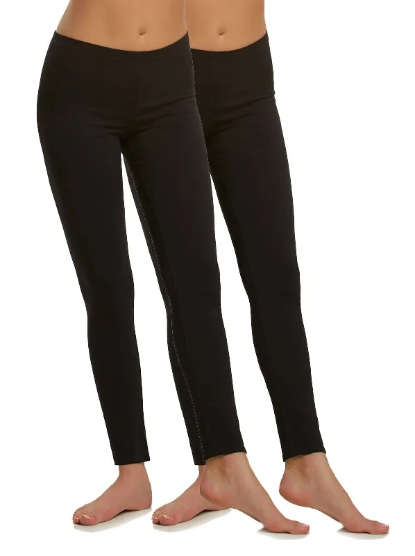 Cotton Modal Lightweight Leggings 2-Pack