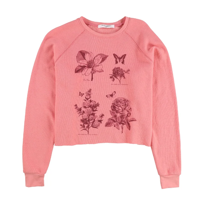 Fashionable Items Project Social T Womens Les Fleurs Sweatshirt, Pink, Small