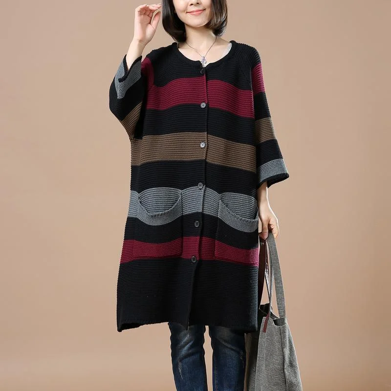 Black sweater coat plus size cardigans