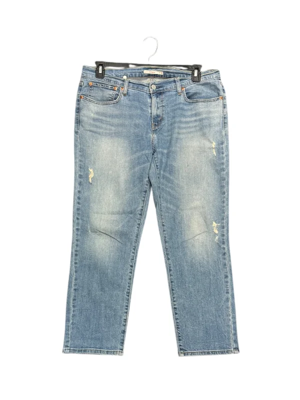 Jeans Boyfriend By Levis In Blue Denim, Size: 10