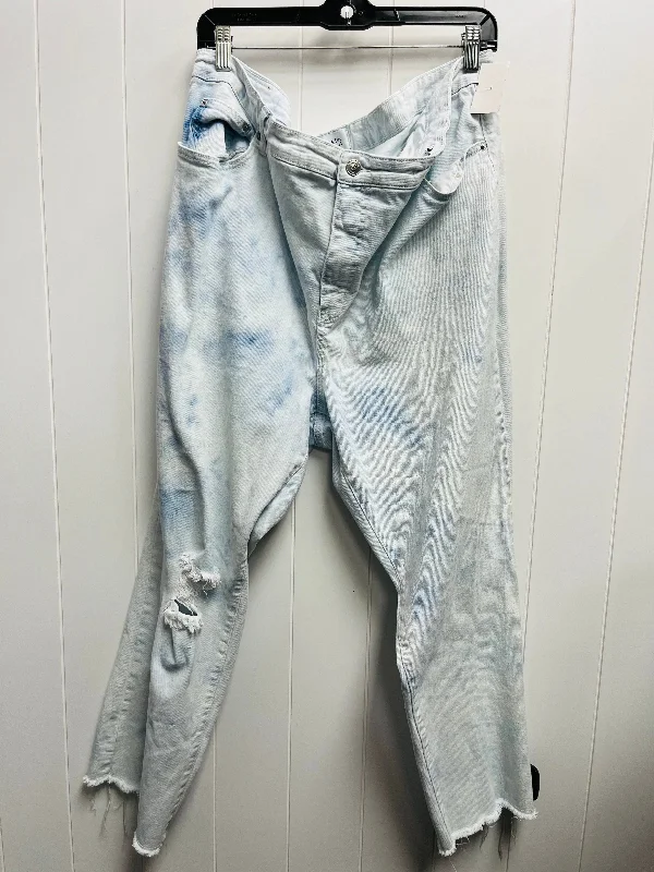 Jeans Straight By Crown And Ivy In Blue Denim, Size: 22