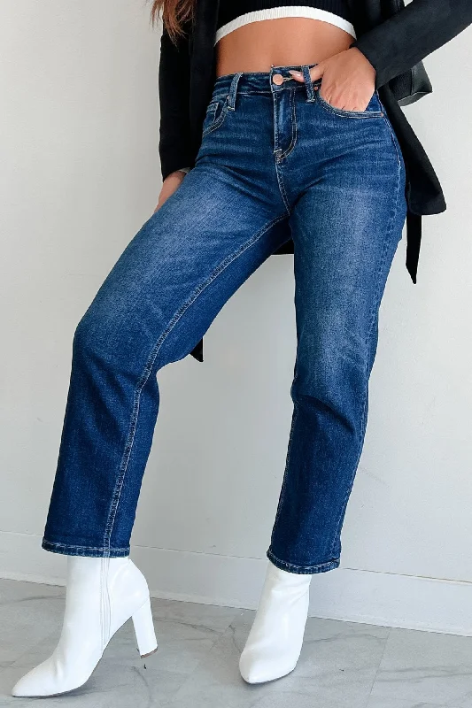 Fashion Concept Minden High Rise Risen Boyfriend Jeans (Dark)