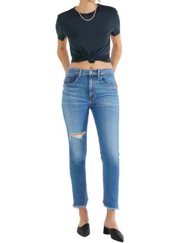 Scarlet Mid Rise Slim Jeans In Midnight Frost