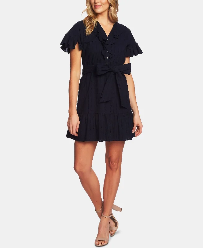 Cece Ruffled Eyelet Dress