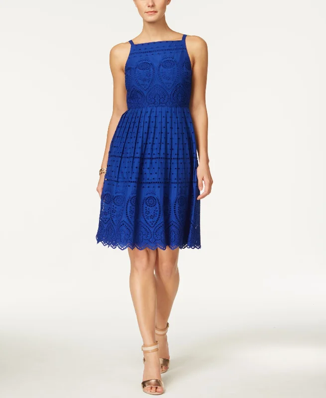 Charter Club Cotton Lace Halter Dress