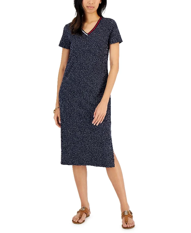 Women's Polka Dot Midi Dress