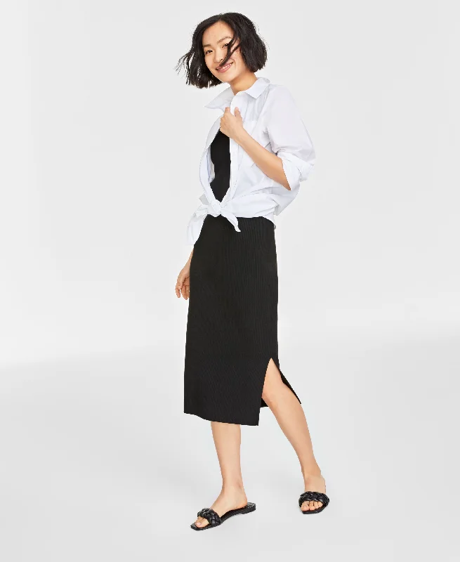Fresh Comfort Women's Ribbed Sweater Dress