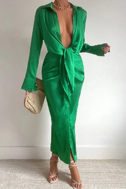 Comfortable Sweaters Aja Midi Dress - Green