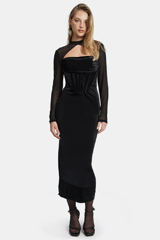 Stylish Jackets Castila Corset Dress - Black