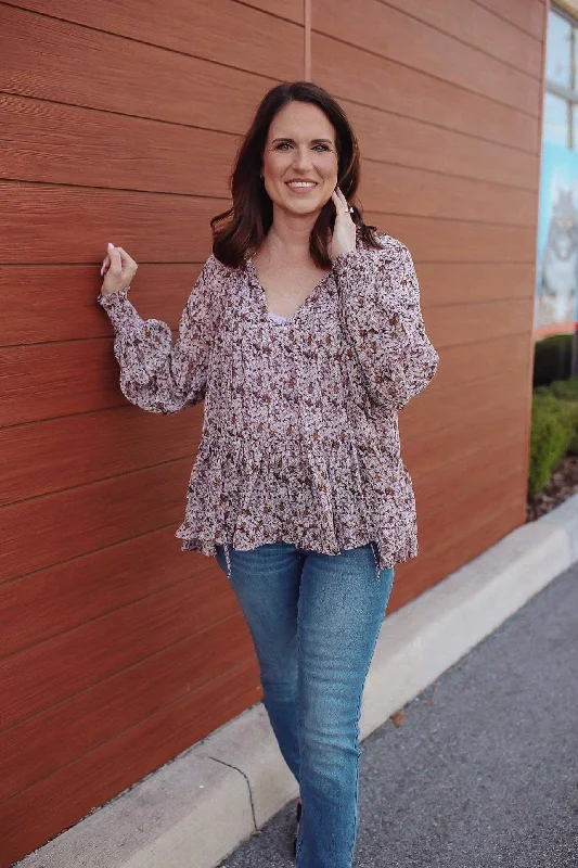 Emilee Floral Ruffle Top