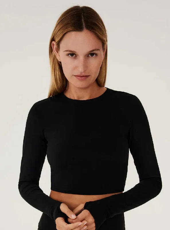 Advanced Customization Splits59 Women's Louise Rib Long Sleeve Crop Top