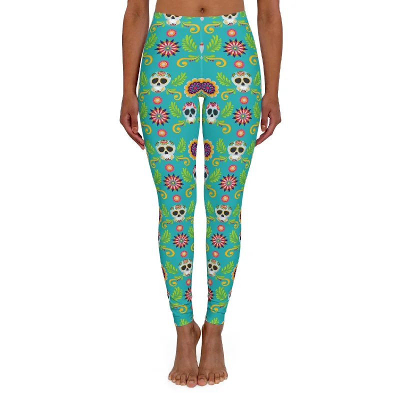 Women's Mexican Sugar Skull Spandex Leggings