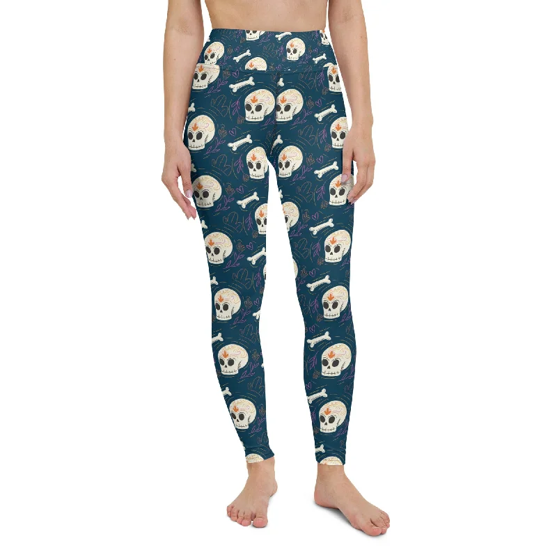 Casual Chic Wear Women's Skulls Comfortable Strechy Yoga Leggings