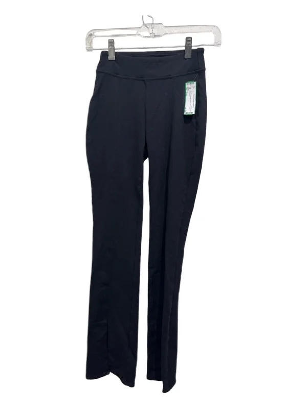 Alo Size XXS Black Polyester Elastic Waist Flare Pants