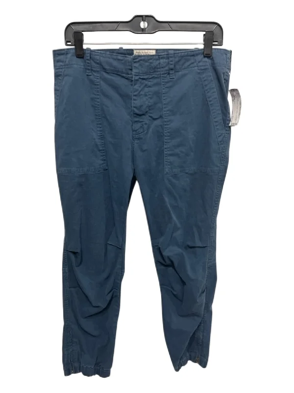 Nili Lotan Size 10 Blue Cotton Cargo Jogger Pants