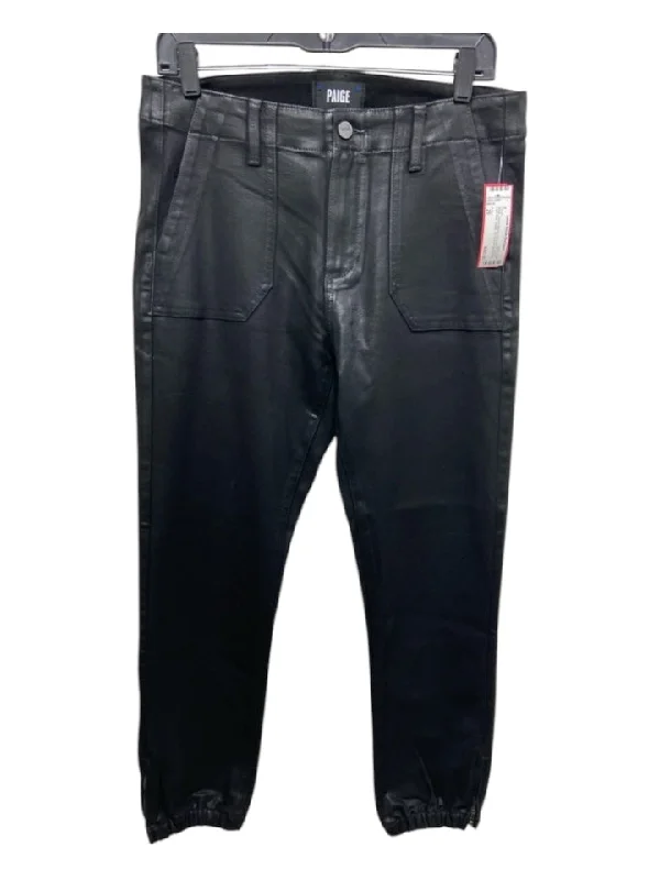 Paige Size 29 Black Rayon Blend Carpenter Pockets High Rise Jogger Pants