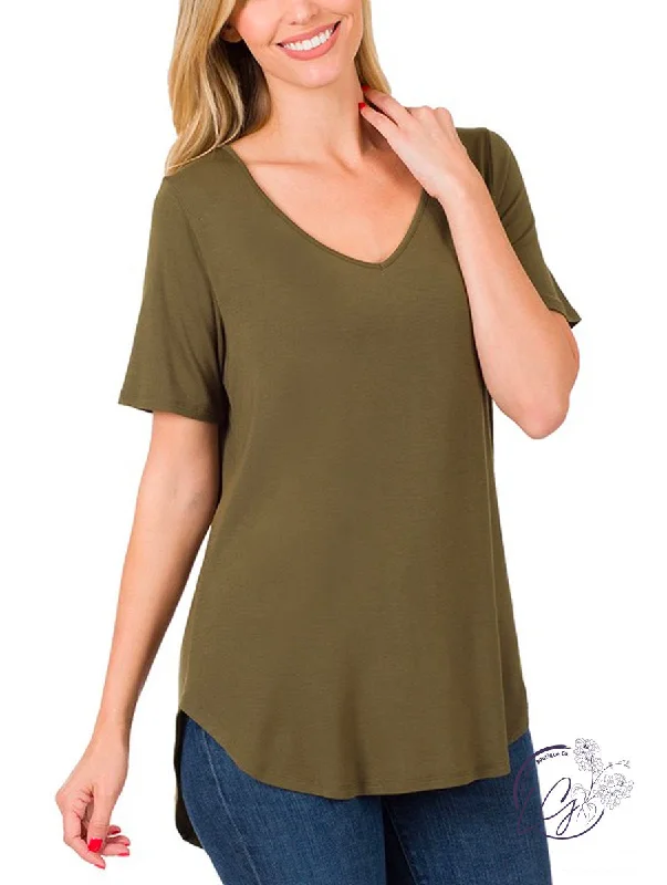 Loose Fit Comfort Caress V-Neck Tee