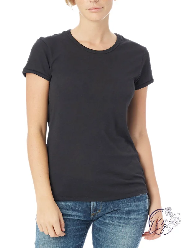 Knowledge And Elegance Signature Basic Tee in Black