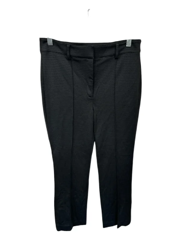 Veronica Beard Size 4 Black Nylon Blend Houndstooth Trouser Pants