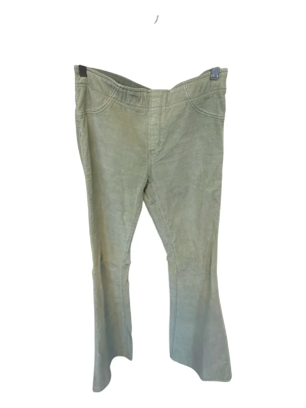 We The Free Size 28 Pale Green Cotton Blend Elastic Waist Corduroy Flare Pants