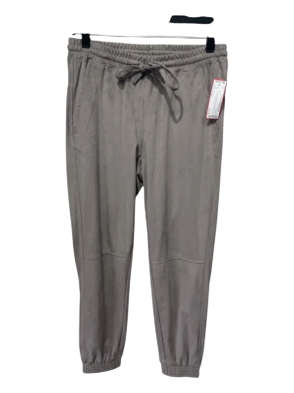 Zara Size Small Taupe Polyester Blend Elastic Drawstring Waist Jogger Pants