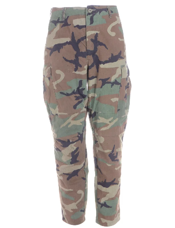 Label Cropped Jacob Tapered Army Trousers