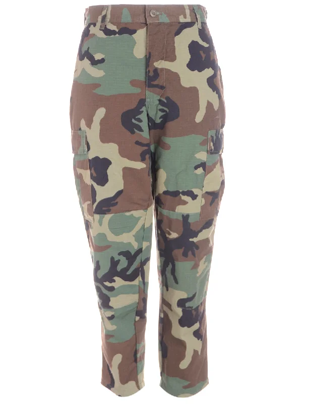 Label Cropped Jacob Tapered Army Trousers